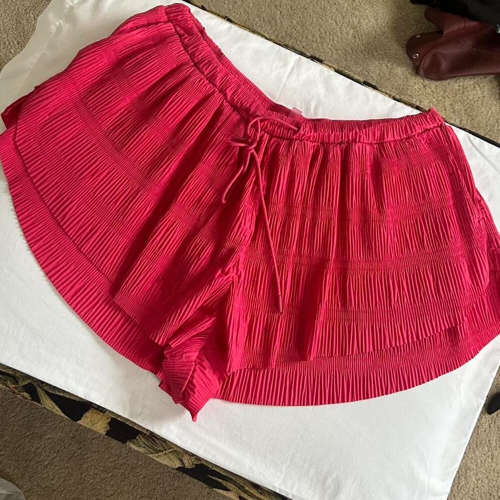 Free People Movement Shirr Enough Shorts in Strawberry Spritz Large